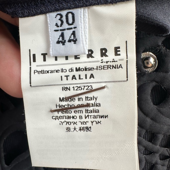 Ermanno Scervino Cotton Blend Charcoal Gray Pleated Mini Skirt- Laser Cut Detail - Picture 7 of 11